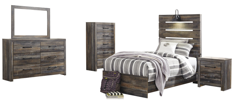 Drystan Brown Youth Panel Bedroom Set - Lara FurnitureYouth Bedroom Set