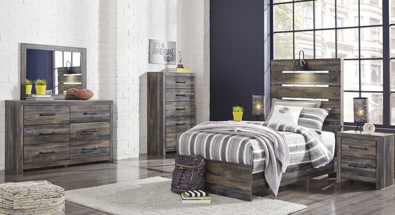 Drystan Brown Youth Panel Bedroom Set - Lara FurnitureYouth Bedroom Set