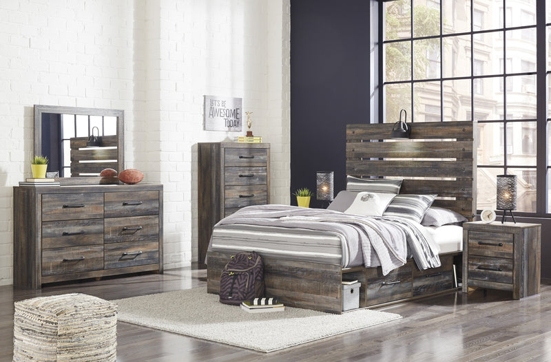 Drystan Brown Youth Storage Platform Bedroom Set - Lara FurnitureYouth Bedroom Set