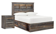 Drystan Full Bookcase Bed with 2 Nightstands in Multi from Ashley - Lara Furniture