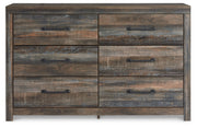 Drystan Full Bookcase Bed with 4 Storage Drawers with Dresser in Multi from Ashley - Lara Furniture