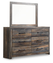 Drystan Full Bookcase Bed with 4 Storage Drawers with Mirrored Dresser in Multi from Ashley - Lara Furniture