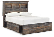 Drystan Full Bookcase Bed with 4 Storage Drawers with Mirrored Dresser in Multi from Ashley - Lara Furniture
