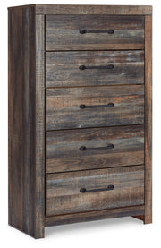 Drystan Full Bookcase Bed with Mirrored Dresser, Chest and Nightstand in Multi from Ashley - Lara Furniture