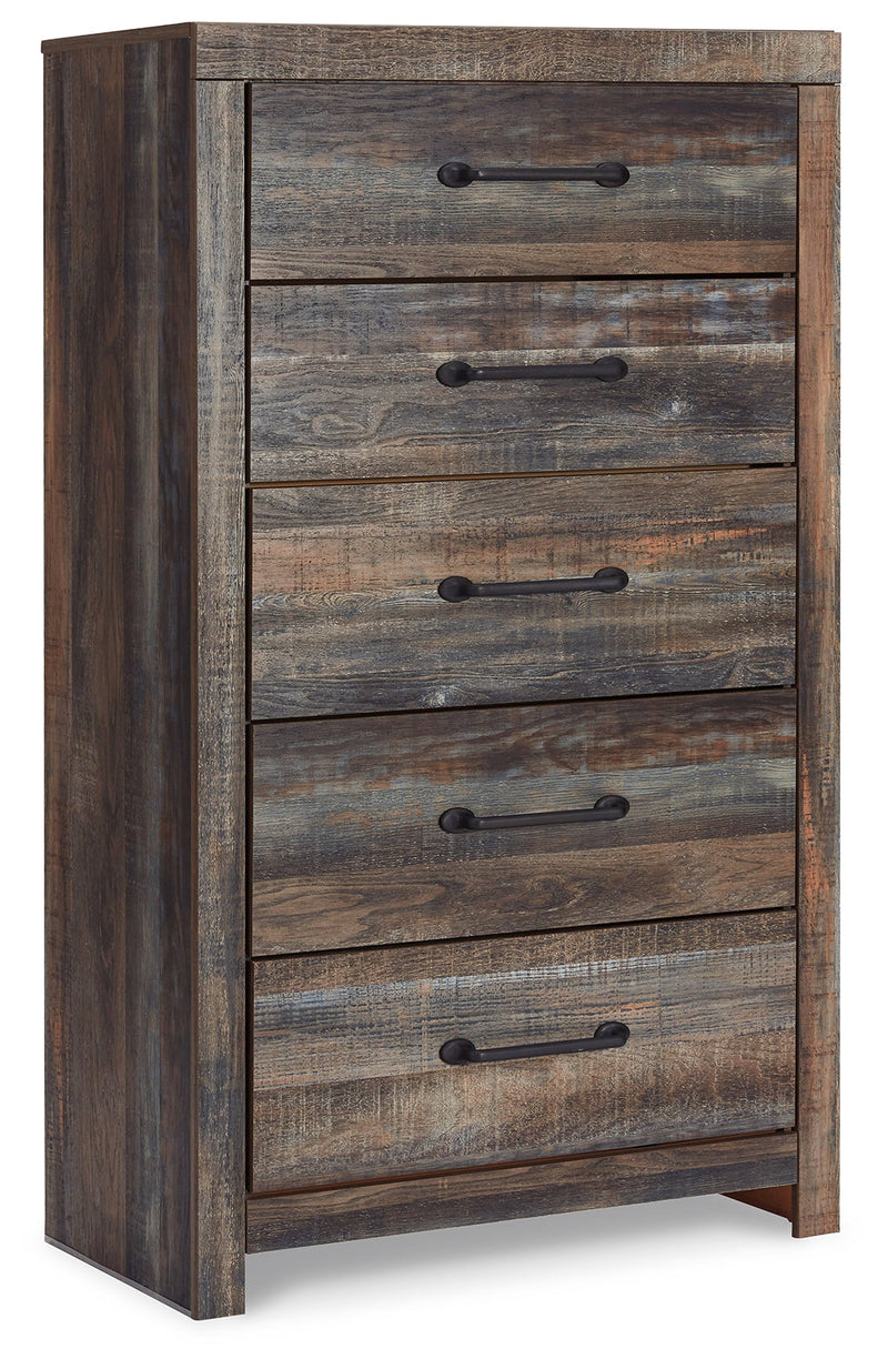 Drystan Full Bookcase Bed with Mirrored Dresser, Chest and Nightstand in Multi from Ashley - Lara Furniture