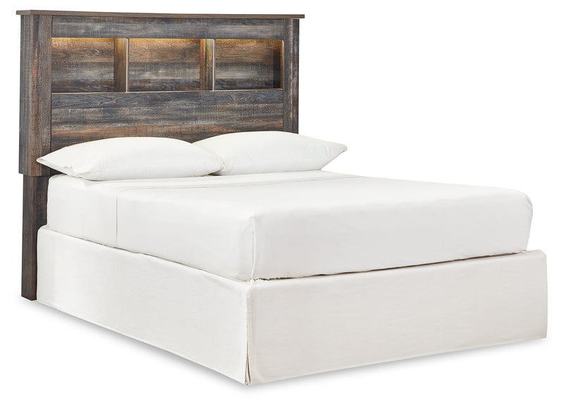 Drystan Full Bookcase Headboard Bed with Mirrored Dresser, Chest and 2 Nightstands in Multi from Ashley - Lara Furniture