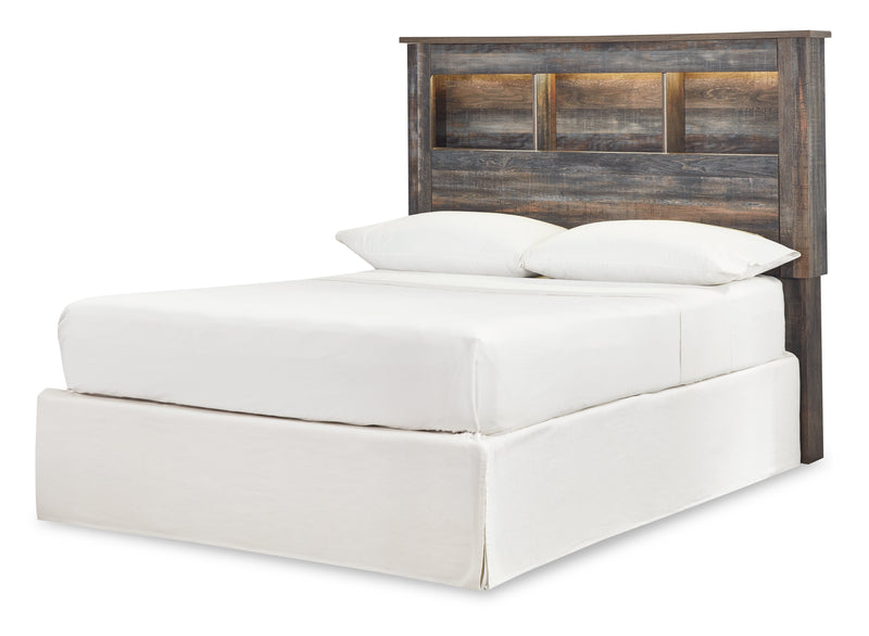 Drystan Full Bookcase Headboard Bed with Mirrored Dresser in Multi from Ashley - Lara Furniture