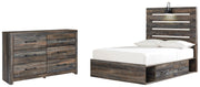 Drystan Full Panel Bed with 4 Storage Drawers with Dresser in Multi from Ashley - Lara Furniture