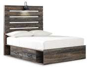 Drystan Full Panel Bed with 4 Storage Drawers with Dresser in Multi from Ashley - Lara Furniture