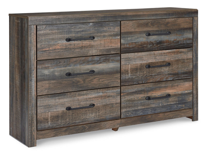 Drystan Full Panel Bed with 4 Storage Drawers with Dresser in Multi from Ashley - Lara Furniture