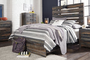 Drystan Full Panel Bed with 4 Storage Drawers with Mirrored Dresser and 2 Nightstands in Multi from Ashley - Lara Furniture