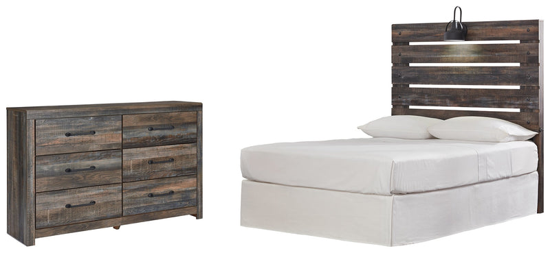 Drystan Full Panel Headboard Bed with Dresser in Multi from Ashley - Lara Furniture