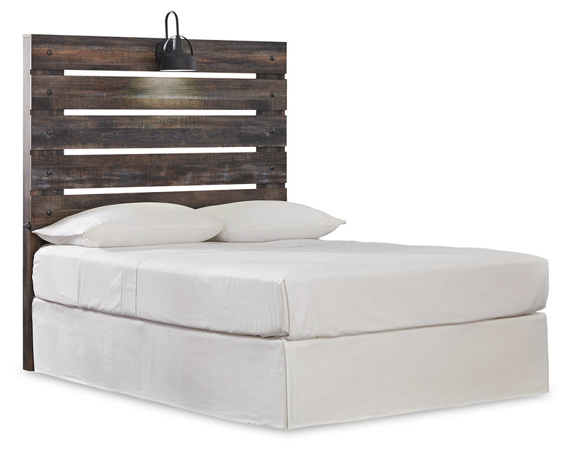 Drystan Full Panel Headboard Bed with Mirrored Dresser, Chest and Nightstand in Multi from Ashley - Lara Furniture