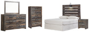 Drystan Full Panel Headboard Bed with Mirrored Dresser, Chest and Nightstand in Multi from Ashley - Lara Furniture
