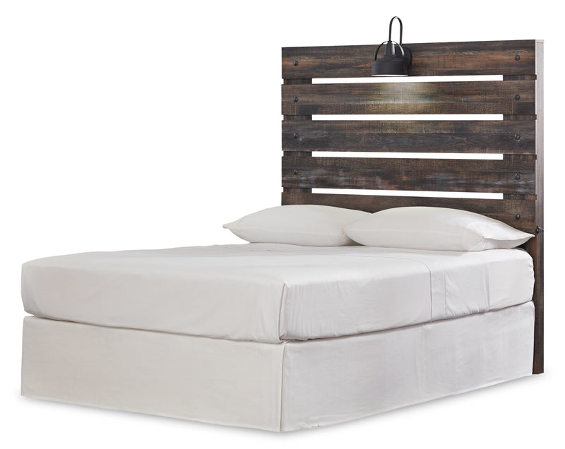 Drystan Full Panel Headboard Bed with Mirrored Dresser in Multi from Ashley - Lara Furniture