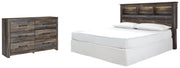Drystan King/California King Bookcase Headboard Bed with Dresser in Multi from Ashley - Lara Furniture