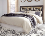Drystan King/California King Bookcase Headboard Bed with Mirrored Dresser and 2 Nightstands in Multi from Ashley - Lara Furniture