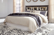 Drystan King/California King Bookcase Headboard Bed with Mirrored Dresser in Multi from Ashley - Lara Furniture