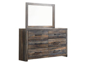 Drystan King Panel Headboard Bed with Mirrored Dresser and 2 Nightstands in Multi - Gate FurnitureBedroom Set