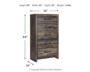 Drystan King Panel Headboard Bed with Mirrored Dresser and Chest in Multi from Ashley - Lara Furniture