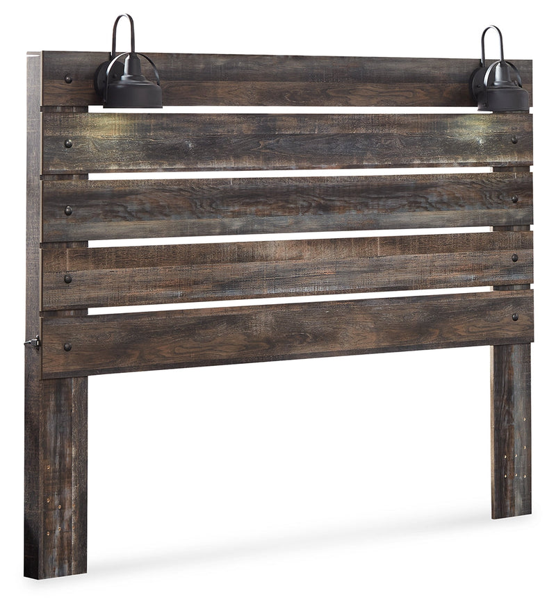 Drystan King Panel Headboard Bed with Mirrored Dresser, Chest and 2 Nightstands in Multi from Ashley - Lara Furniture