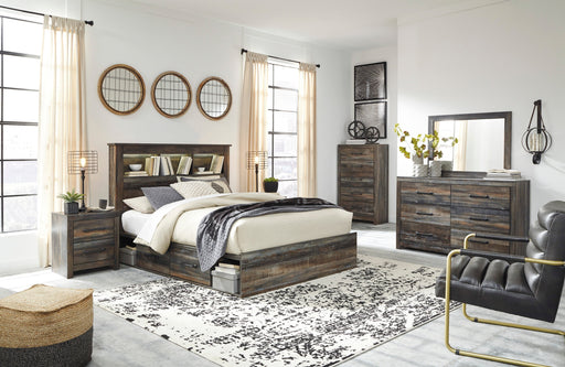 Drystan Multi Bookcase Side Storage Platform Bedroom Set - Gate FurnitureBedroom Set