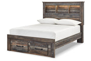 Drystan Multi Full Bookcase Bed with 2 Storage Drawers - Lara FurnitureFull Bed