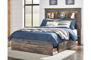 Drystan Multi Full Bookcase Bed with 4 Storage Drawers - Lara FurnitureFull Bed