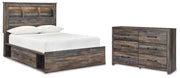 Drystan Multi Full Bookcase Storage Bed and Dresser - B211B100