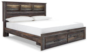 Drystan Multi King Bookcase Storage Bed and Chest - B211B106