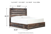 Drystan Multi King Panel Bed with 2 Storage Drawers - Lara FurnitureKing Bed