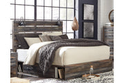 Drystan Multi King Panel Bed with 4 Storage Drawers - Lara FurnitureKing Bed