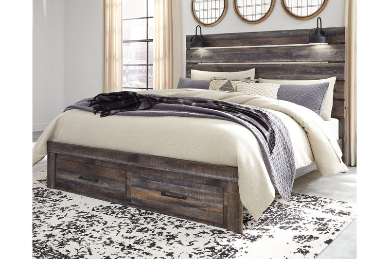 Drystan Multi King Panel Bed with Storage - Lara FurnitureKing Bed