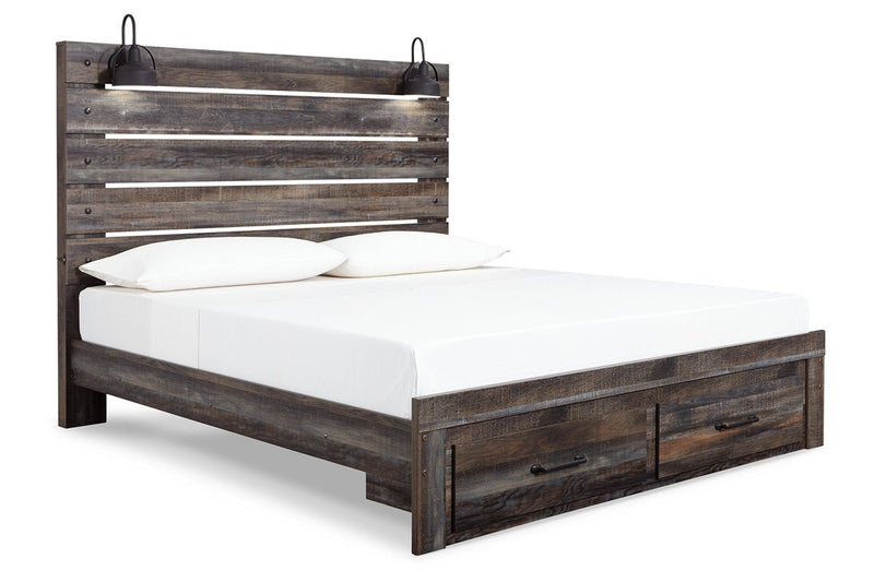 Drystan Multi King Panel Bed with Storage - Lara FurnitureKing Bed