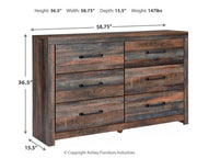 Drystan Multi Queen Bookcase Bed, Dresser and 2 Nightstands - B211B87