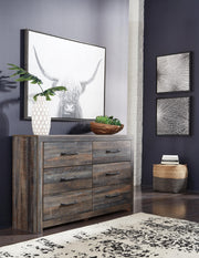 Drystan Multi Queen Bookcase Bed, Dresser and Chest - B211B105
