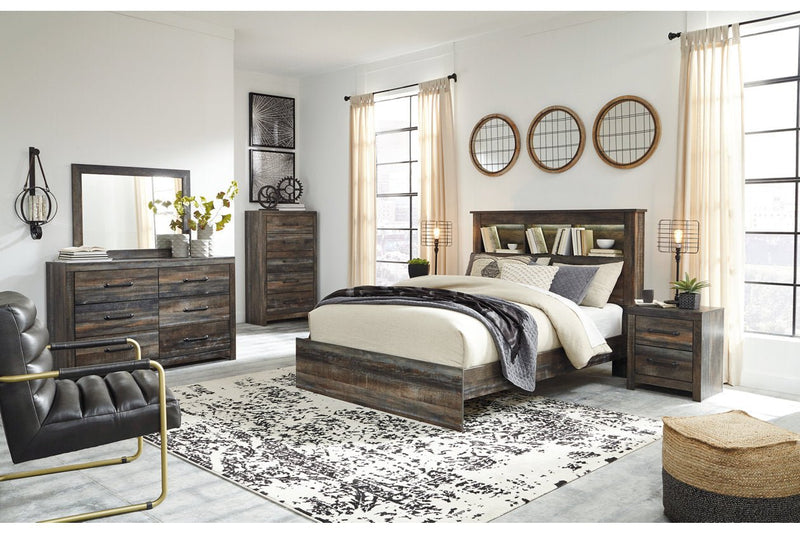 Drystan Multi Queen Bookcase Bed - Gate FurnitureQueen Bed
