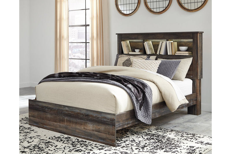 Drystan Multi Queen Bookcase Bed - Gate FurnitureQueen Bed