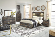 Drystan Multi Queen Panel Bed with 2 Storage Drawers - Lara FurnitureQueen Bed