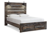 Drystan Multi Queen Panel Bed with 2 Storage Drawers - Lara FurnitureQueen Bed