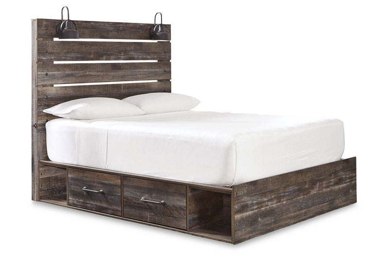 Drystan Multi Queen Platform Bed with 2 Storage Drawers - Lara FurnitureQueen Bed