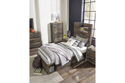 Drystan Multi Twin Panel Bed with 2 Storage Drawers - Lara FurnitureTwin Bed