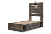 Drystan Multi Twin Panel Bed with 2 Storage Drawers - Lara FurnitureTwin Bed