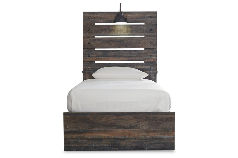 Drystan Multi Twin Panel Bed with 2 Storage Drawers - Lara FurnitureTwin Bed