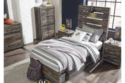 Drystan Multi Twin Panel Bed with 4 Storage Drawers - Lara FurnitureTwin Bed