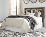 Drystan Queen/Full Bookcase Headboard Bed with Dresser in Multi from Ashley - Lara Furniture