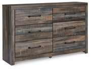 Drystan Queen/Full Bookcase Headboard Bed with Dresser in Multi from Ashley - Lara Furniture