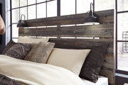 Drystan Queen Panel Bed with 2 Storage Drawers with Mirrored Dresser, Chest and Nightstand in Multi - PKG003172