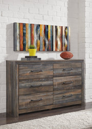 Drystan Queen Panel Headboard Bed with Dresser in Multi from Ashley - Lara Furniture