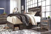 Drystan Twin Panel Bed with 2 Storage Drawers with Mirrored Dresser in Multi from Ashley - Lara Furniture